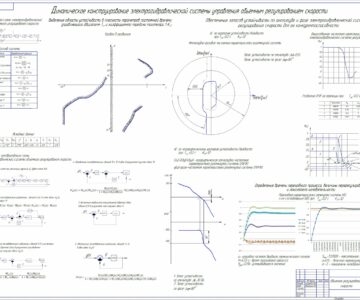 Чертеж Выбор постоянной времени управляющего двигателя TЭМ и коэффициента передачи тахогенератора 1 KТ1 для обеспечений конкурентоспособности системы объемного регулирования скорости