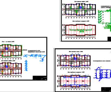 Чертеж Теплогазоснабжение жилого многоэтажного здания