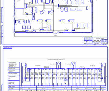 Чертеж Проектирование системы электроснабжения цеха деревообрабатывающего завода