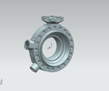 3D модель Построение корпуса ТНА и заготовки