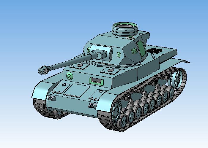 3D модель Модель немецкого танка Т-4