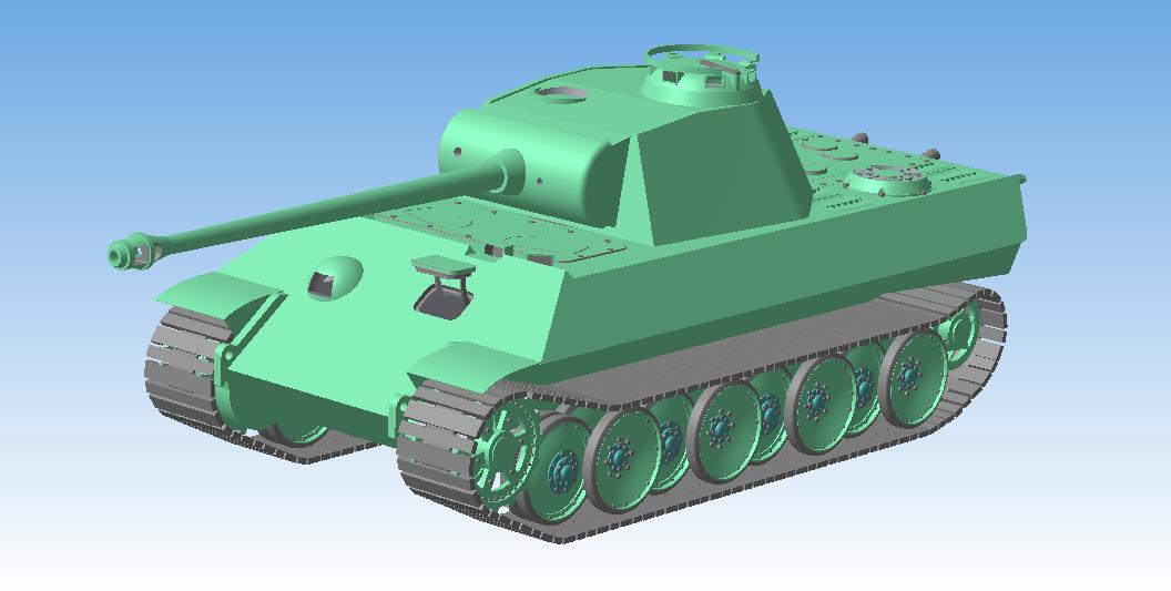 3D модель Модель немецкого танка Т-5 "Пантера"