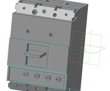 3D модель Автоматический выключатель трехполюсный NZM