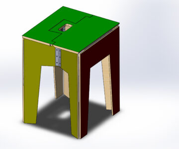 3D модель Табурет раскладной из фанеры