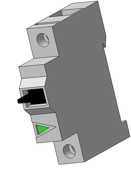 3D модель Модульный однополюсный автоматический выключатель