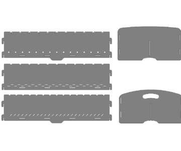 Чертеж мангал разборный 4мм 400х700