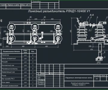 3D модель Линейный разъединитель РЛНД1-10400 У1