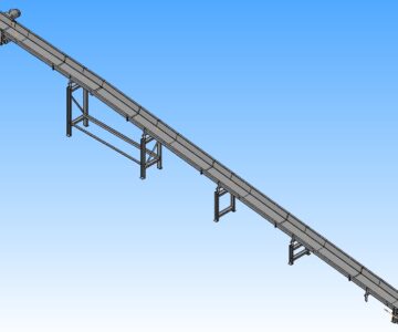 3D модель Конвейер ленточный наклонный 3D + чертежи