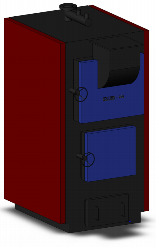 3D модель Котел твердотопливный Kalvis К100