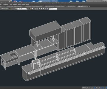 3D модель Фастфуд линия из нержавеющей стали