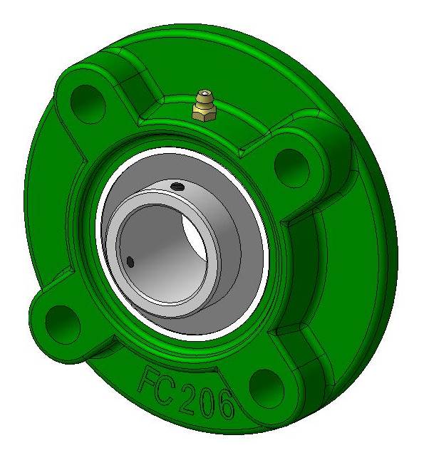 3D модель Подшипниковый узел UCFC206
