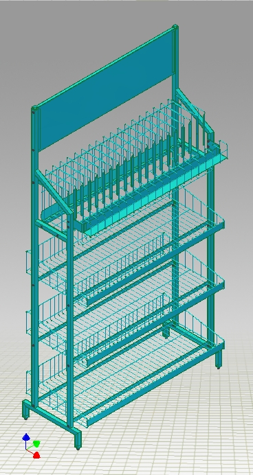 3D модель СМТ-ГС-Ц (Стеллаж CERESIT) в сборке