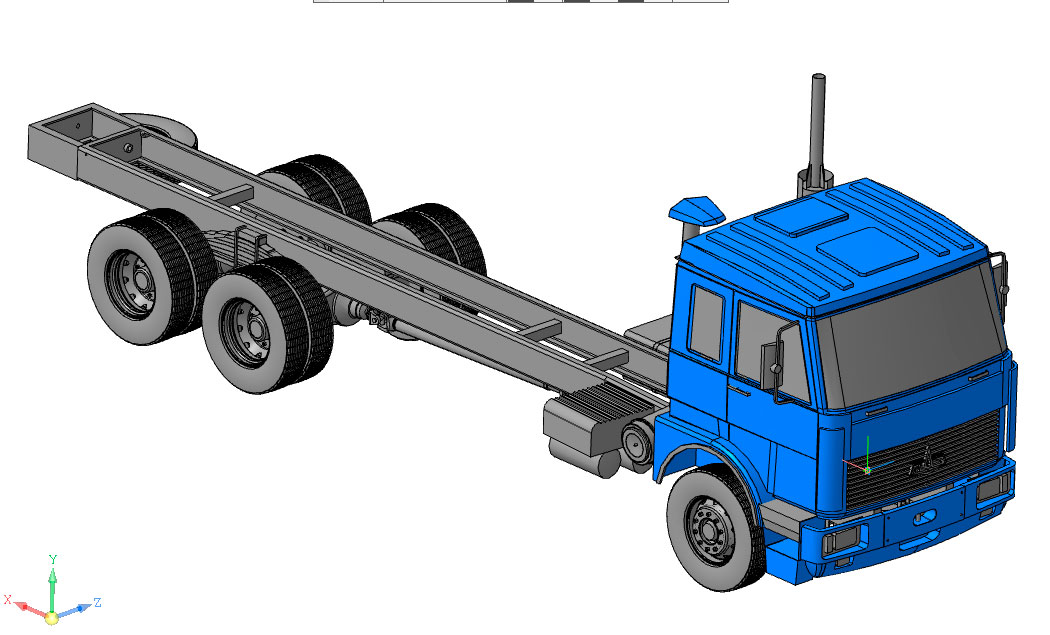 3D модель 3D Модель автомобиля МАЗ-6330
