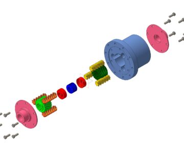 3D модель Дифференциал самоблокирующийся повышенного трения