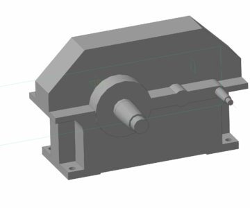 3D модель Редуктор 1Ц2У 250 (исп.22) Габаритная модель