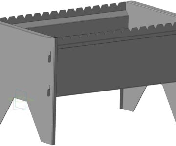 3D модель Мангал разборный (500х300х300)