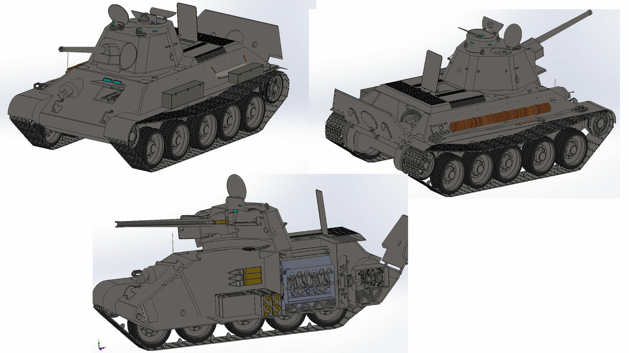 3D модель Танк Т-34 образца 1943 года