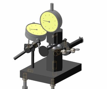 3D модель Приспособление для контроля биения клапанов. 3D cборка+деталировка.