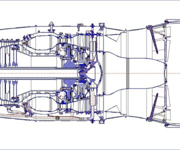 Чертеж Чертеж двигателя РД-33