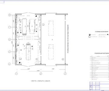Чертеж Технологический проект зоны ТО и ТР для автотраспортного предприятия