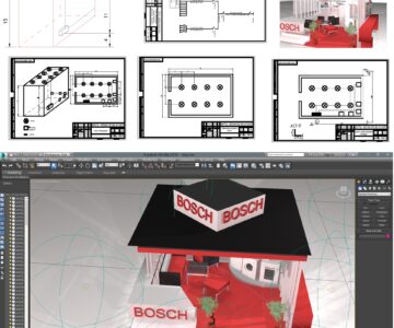 3D модель Проектирование выставочного помещения, светового оформления экспозиционных объектов