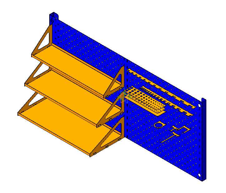 3D модель Панель для инструмента перфорированная