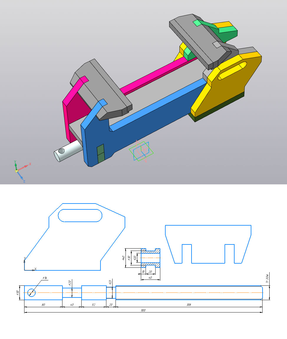 3D модель Тиски из листа