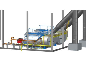 3D модель 3D Котельня з котлом BUDERUS logano SDH 815 с встроенным економайзером