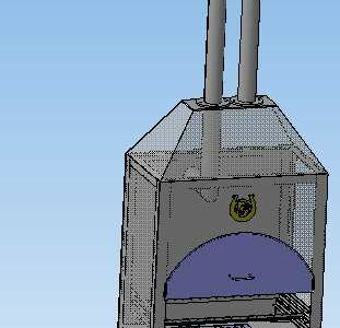 3D модель Стационарный мангал с печью