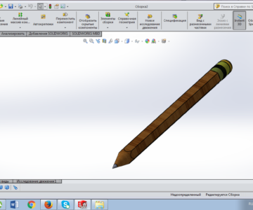 3D модель Карандаш  в SolidWorks