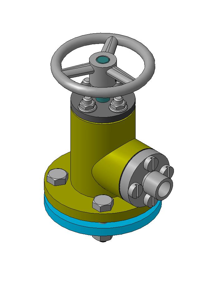 3D модель Вентиль угловой НГТУ.002.005.100