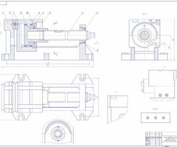 Чертеж Тиски гидравлические сборочный чертеж