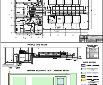 Чертеж Водопроводные очистные сооружения 18600м3/сут