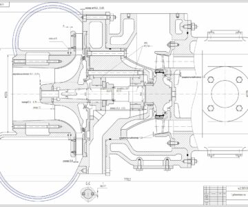 Чертеж Проектирование и расчет турбокомпрессора