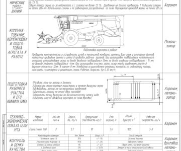 Чертеж «Обоснование состава МТП с разработкой операционной карты зерноуборочного комбайна «Сlaas Lexion 580»