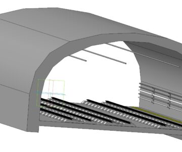 3D модель Сечение трехпутевой выработки для вагонеток типа "ВД-2,5"