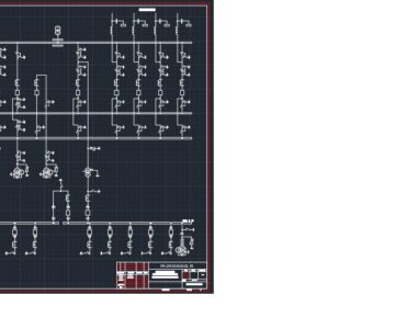Чертеж Схема электрическая принципиальная ПС 220 кВ