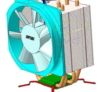 3D модель Модуль CNPS10X OPTIMA, детальная проработка, кулер охлаждения процессора.