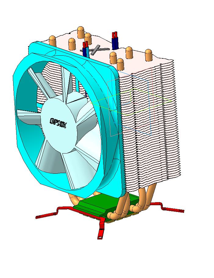 3D модель Модуль CNPS10X OPTIMA, детальная проработка, кулер охлаждения процессора.