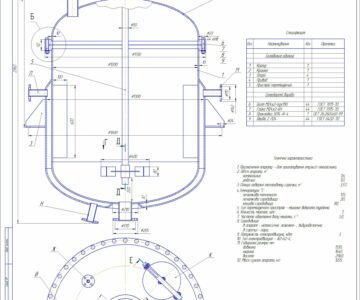 Чертеж Расчет реактора смесителя для приготовления пеногасителя