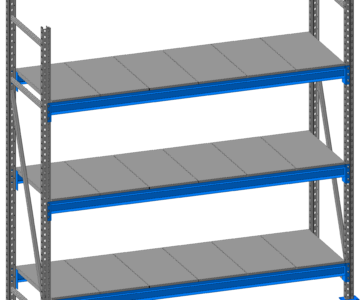 3D модель Стеллаж среднегрузовой (полочный) серии РП50