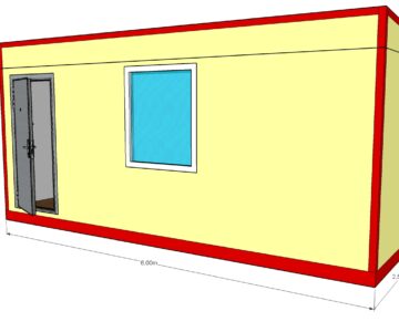 3D модель Вагончик строительный 6,0*2,5 м