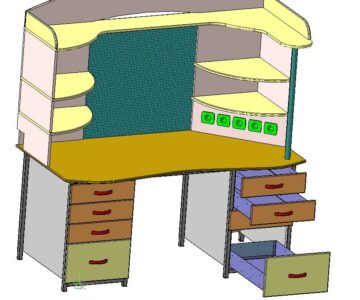 3D модель Стол 1600х700х1600 мм