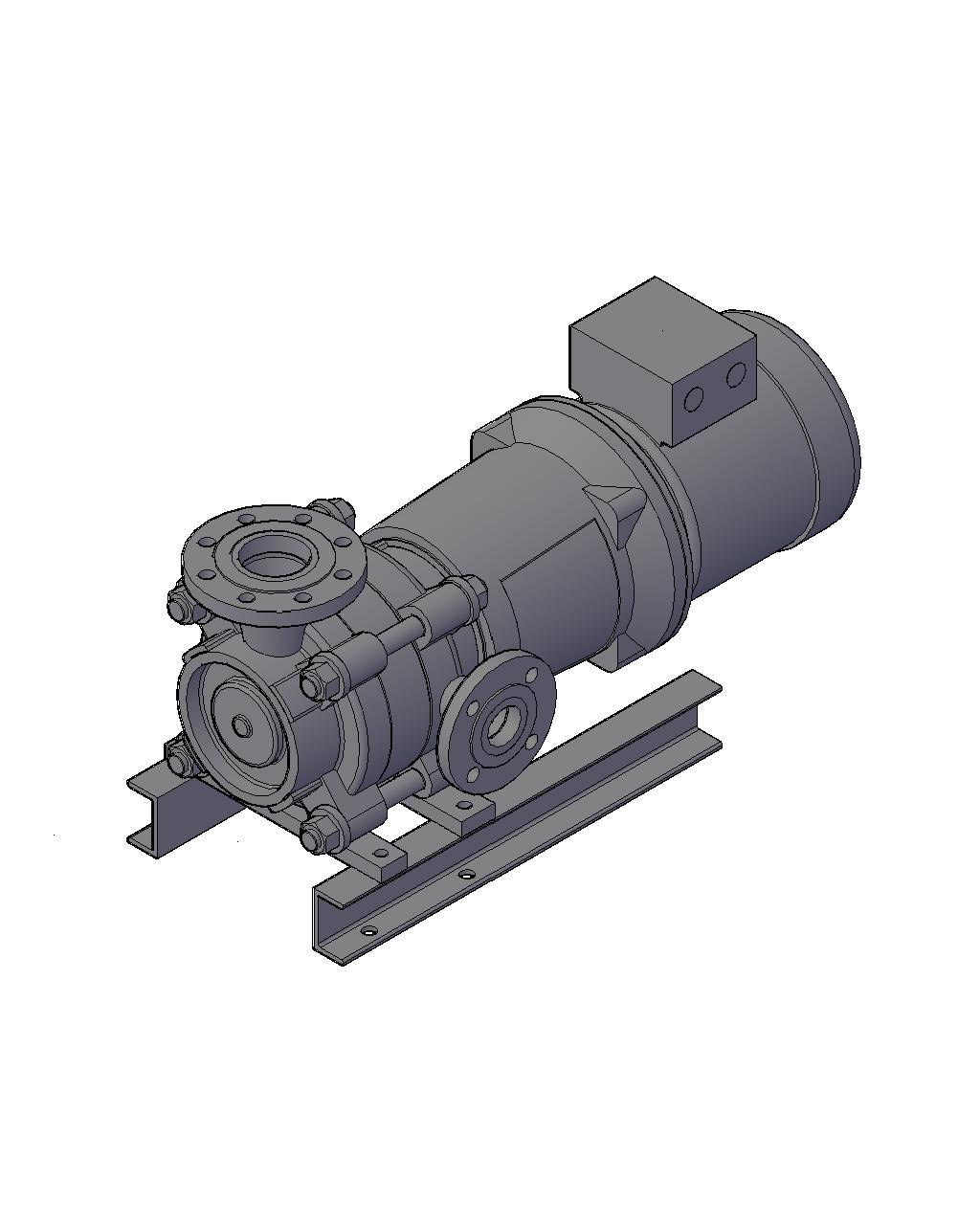 3D модель насос KSB Multitec-E 502-10