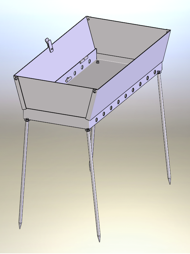 3D модель Мангал складной массой 12 кг