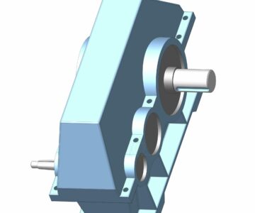 3D модель Редуктор Ц2У-200 габаритная модель