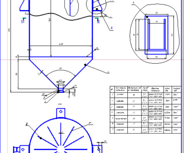Чертеж Разработка технологического процесса сборки-сварки стального сосуда D=400мм