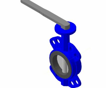 3D модель Задвижка Баттерфляй 3"