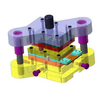 3D модель Штамп для пробивки и вырубки изделия Пряжка