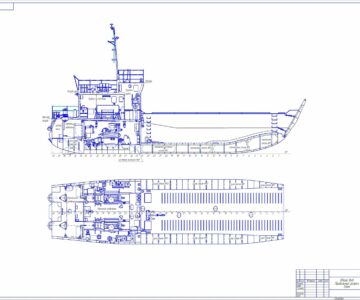 Чертеж Десантный катер проекта Т-4М